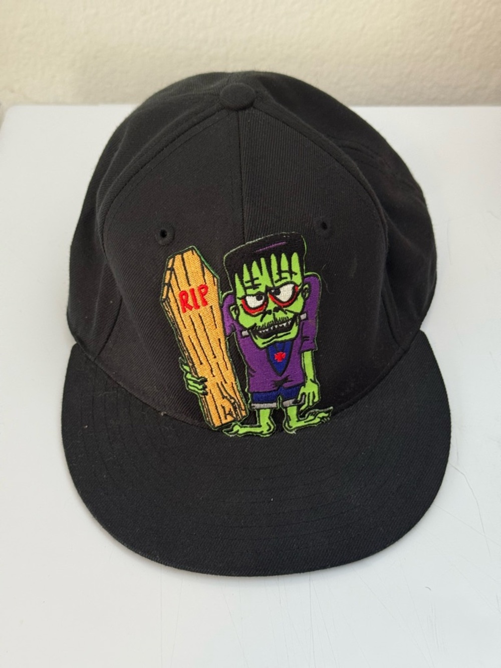 Lids Rob Kruse Surf Rat Embroidered Black Snapback Hat Frankenstein Surfer 7 1/2